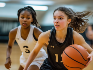 girls-basketball training